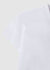 Ovs Girls' White Pure Cotton Boxy Fit T-Shirt With Heart