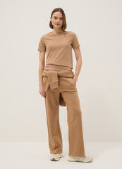 تيشيرت بيور كتن بيور بني برقبة مستديرة من OVS بقصة عادية