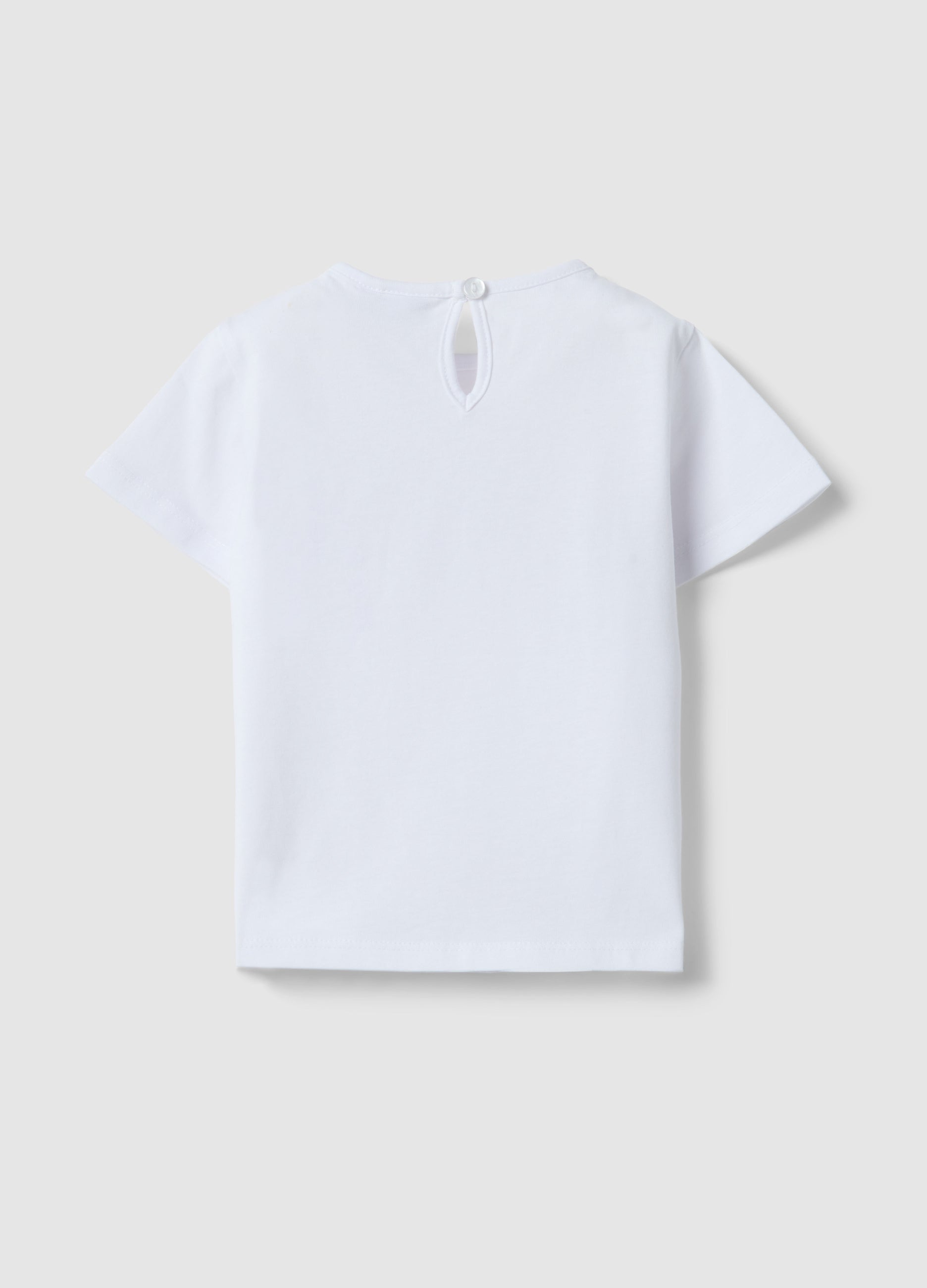 Ovs Regular Fit Pure Cotton White T-Shirt For Girls With Prints