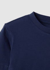 OVS Boys' Regular Fit Blue Pure Cotton T-Shirt With Palm Print