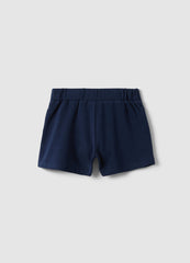 OVS Blue Stretch Cotton Shorts For Girls Regular Fit With Sequins