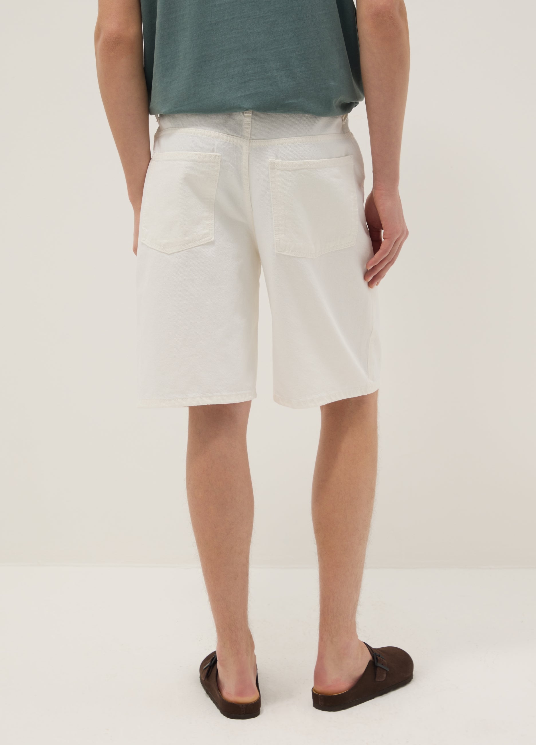 OVS Baggy White Cotton Shorts