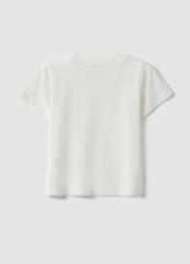 OVS White Cotton Blend Regular Fit Kids' T-Shirt With Stripes