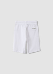 OVS White Pure Cotton Regular Fit Kids Shorts