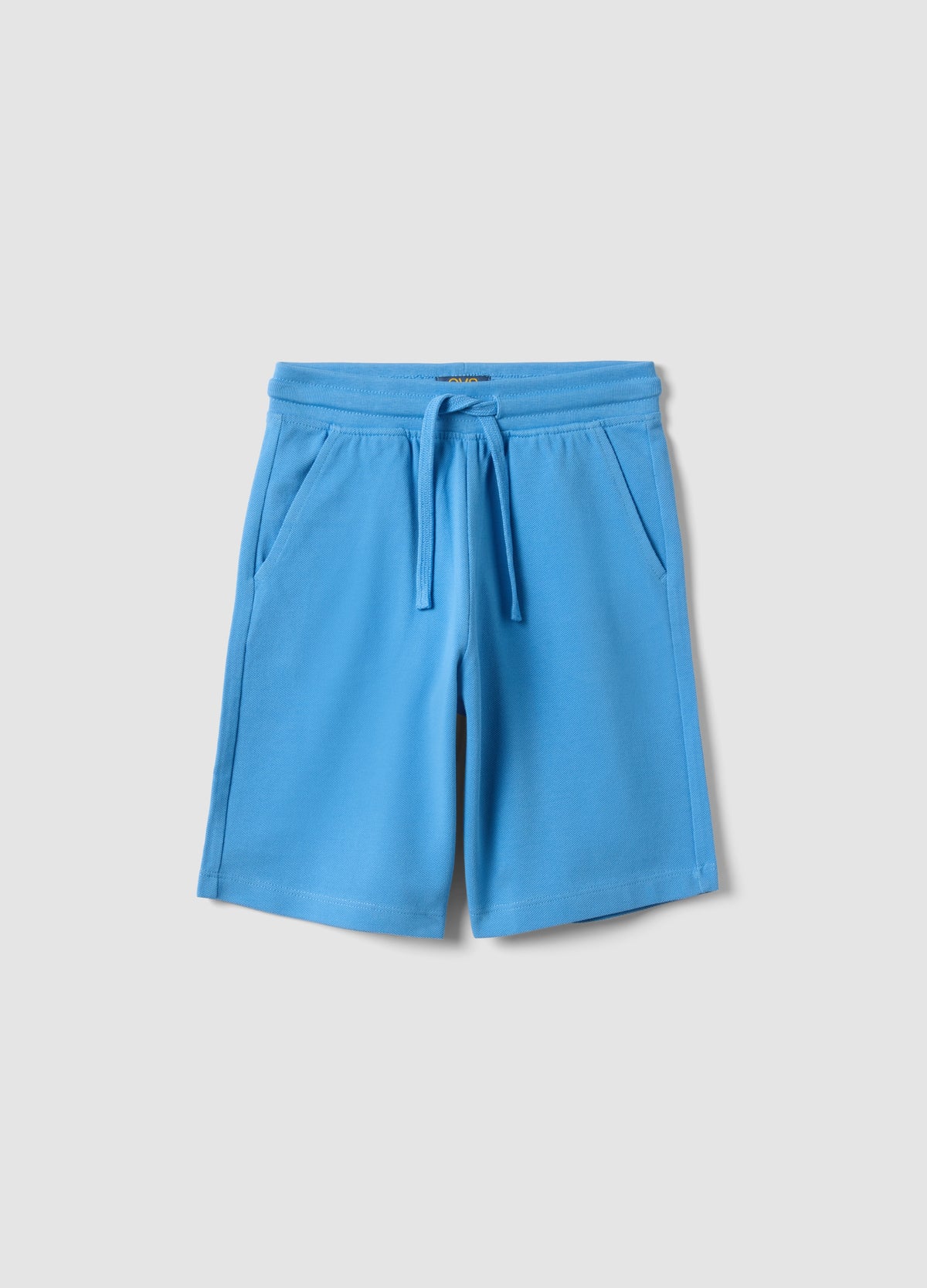 OVS Boys' Regular Fit Sky Blue Pure Cotton Shorts