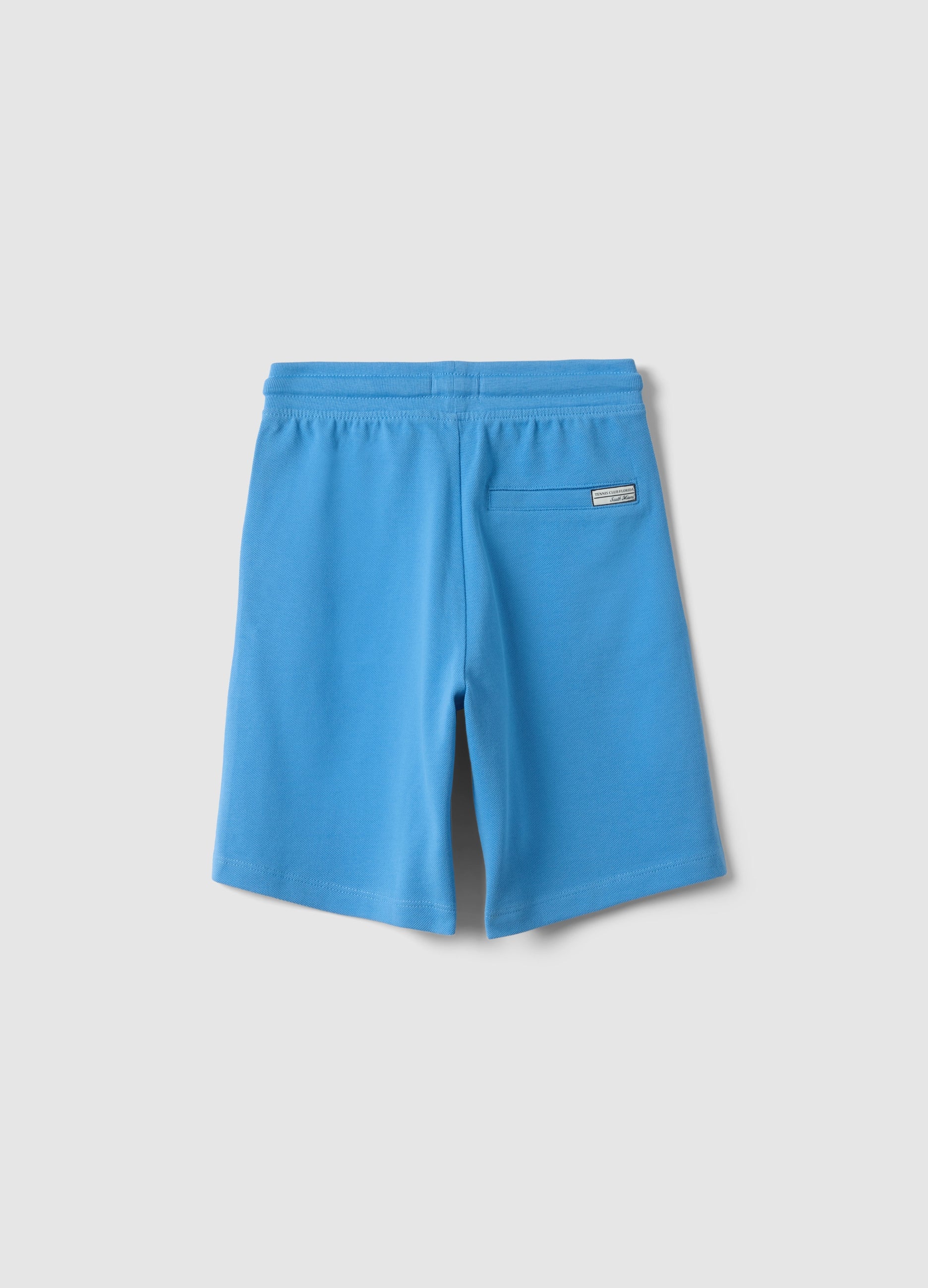 OVS Boys' Regular Fit Sky Blue Pure Cotton Shorts