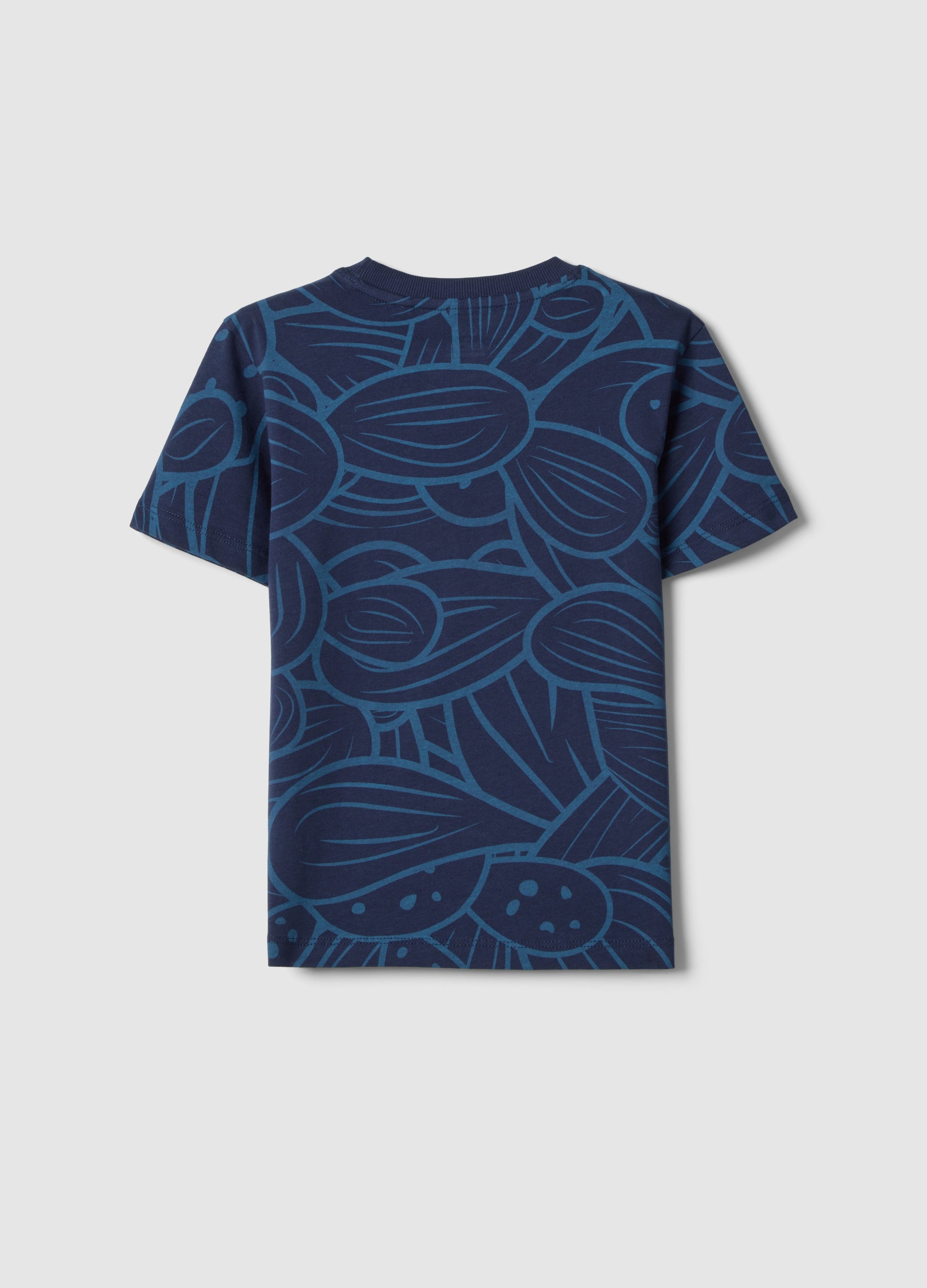 OVS Blue Pure Cotton Regular Fit T-Shirt For Boys With Print