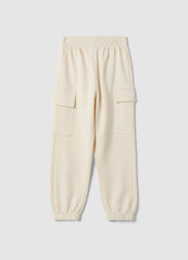 OVS Beige Pure Cotton Regular Fit Girls' Cargo Trousers
