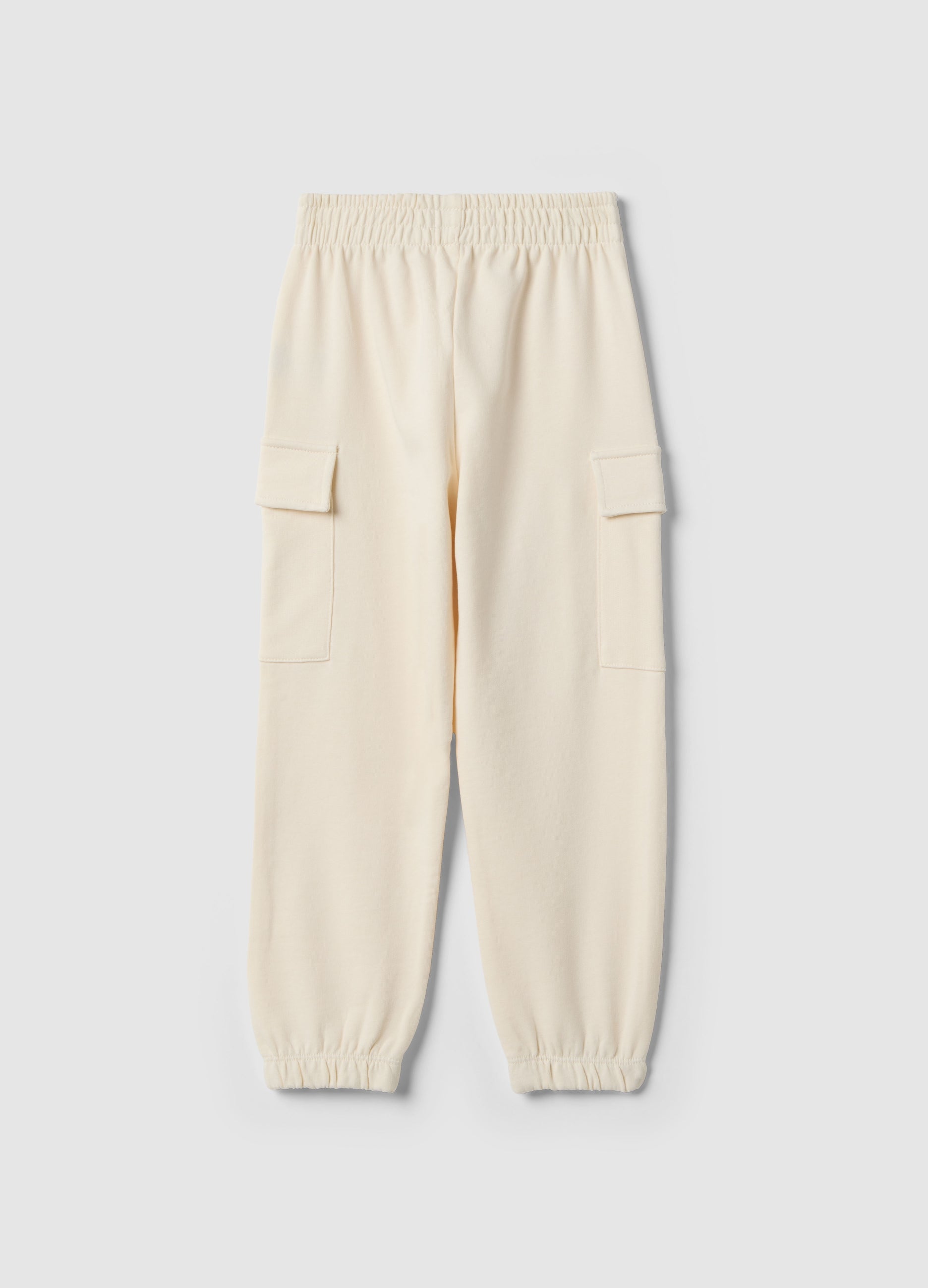 OVS Beige Pure Cotton Regular Fit Girls' Cargo Trousers