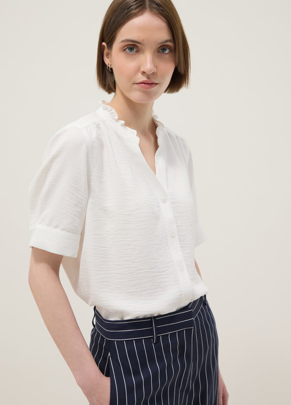 OVS White Short Sleeve Pure Cotton Shirt Regular Fit