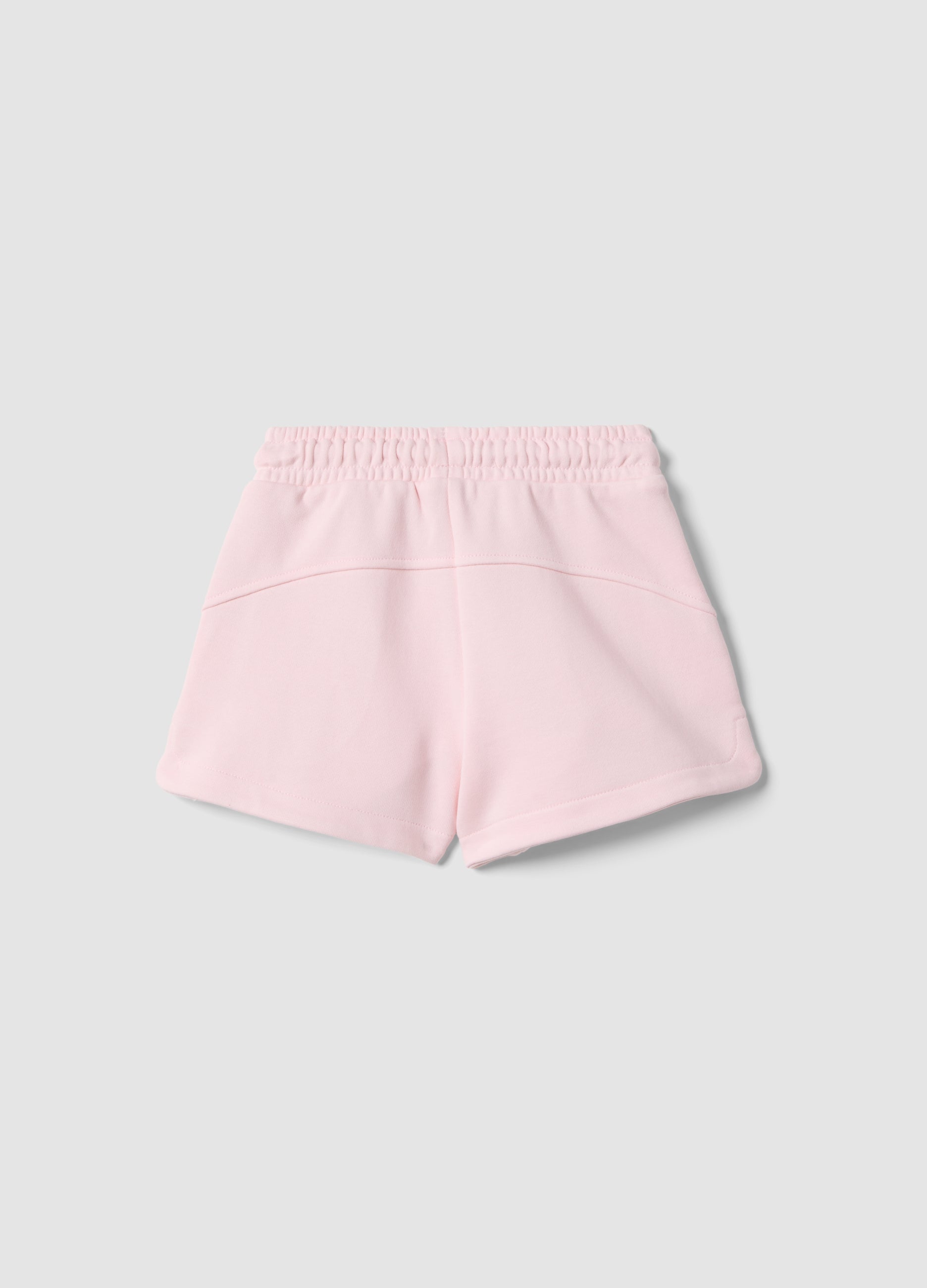 OVS Girl'S Regular Fit Pink Cotton Blend Shorts With Heart