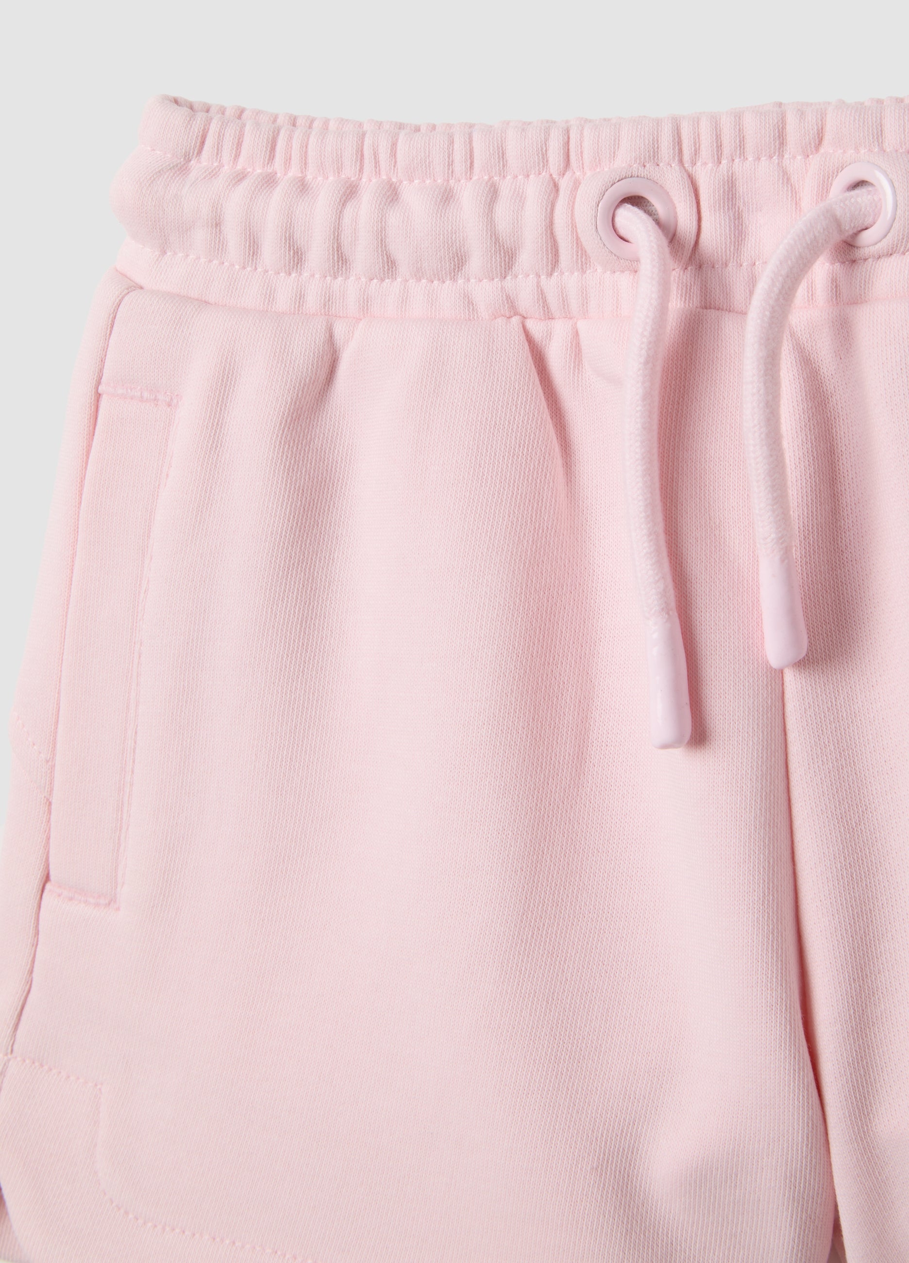 OVS Girl'S Regular Fit Pink Cotton Blend Shorts With Heart