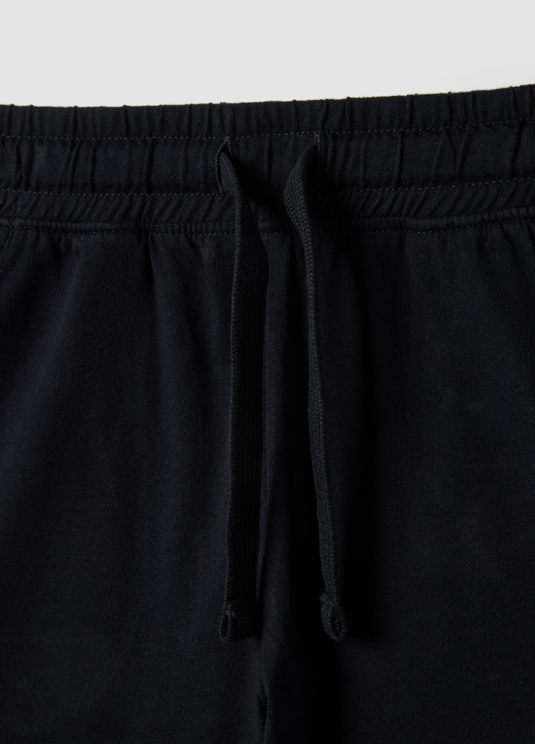 OVS Boys’ Black 100% Cotton Regular-Fit Shorts