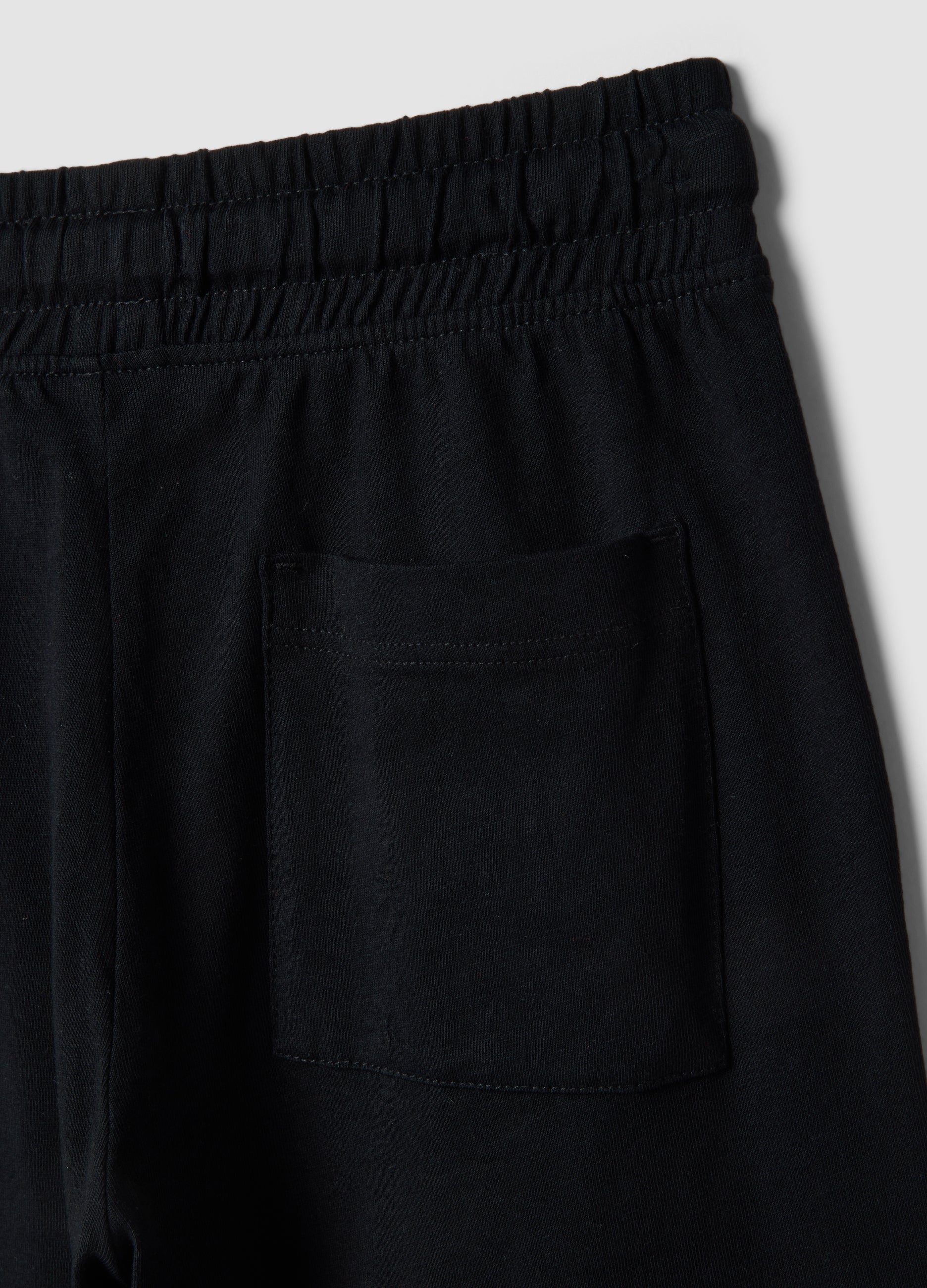 OVS Boys’ Black 100% Cotton Regular-Fit Shorts