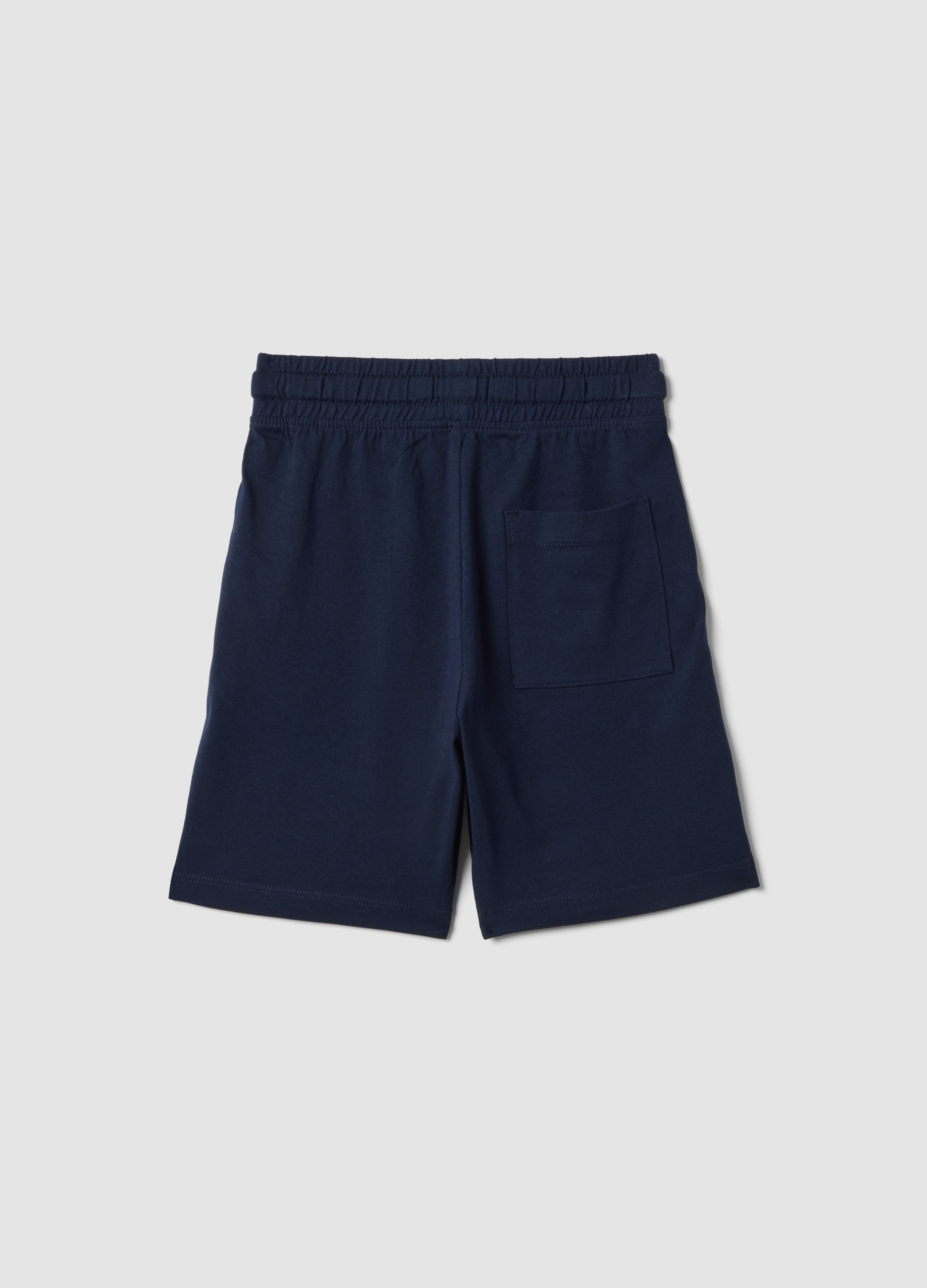 OVS Boys' Blue 100% Cotton Shorts, Regular Fit