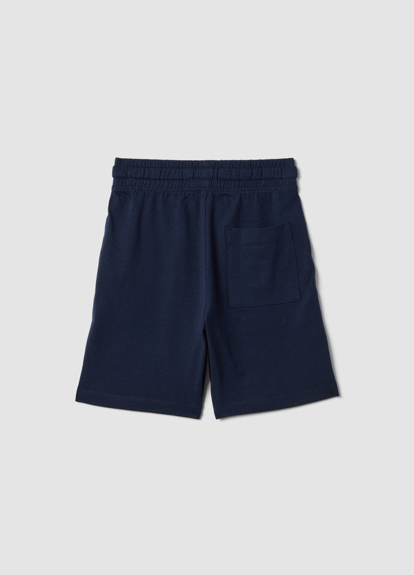 OVS Boys' Blue 100% Cotton Shorts, Regular Fit