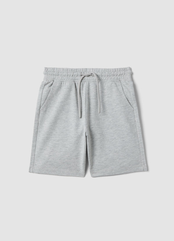 OVS Grey Pure Cotton Kids’ Shorts, Regular Fit