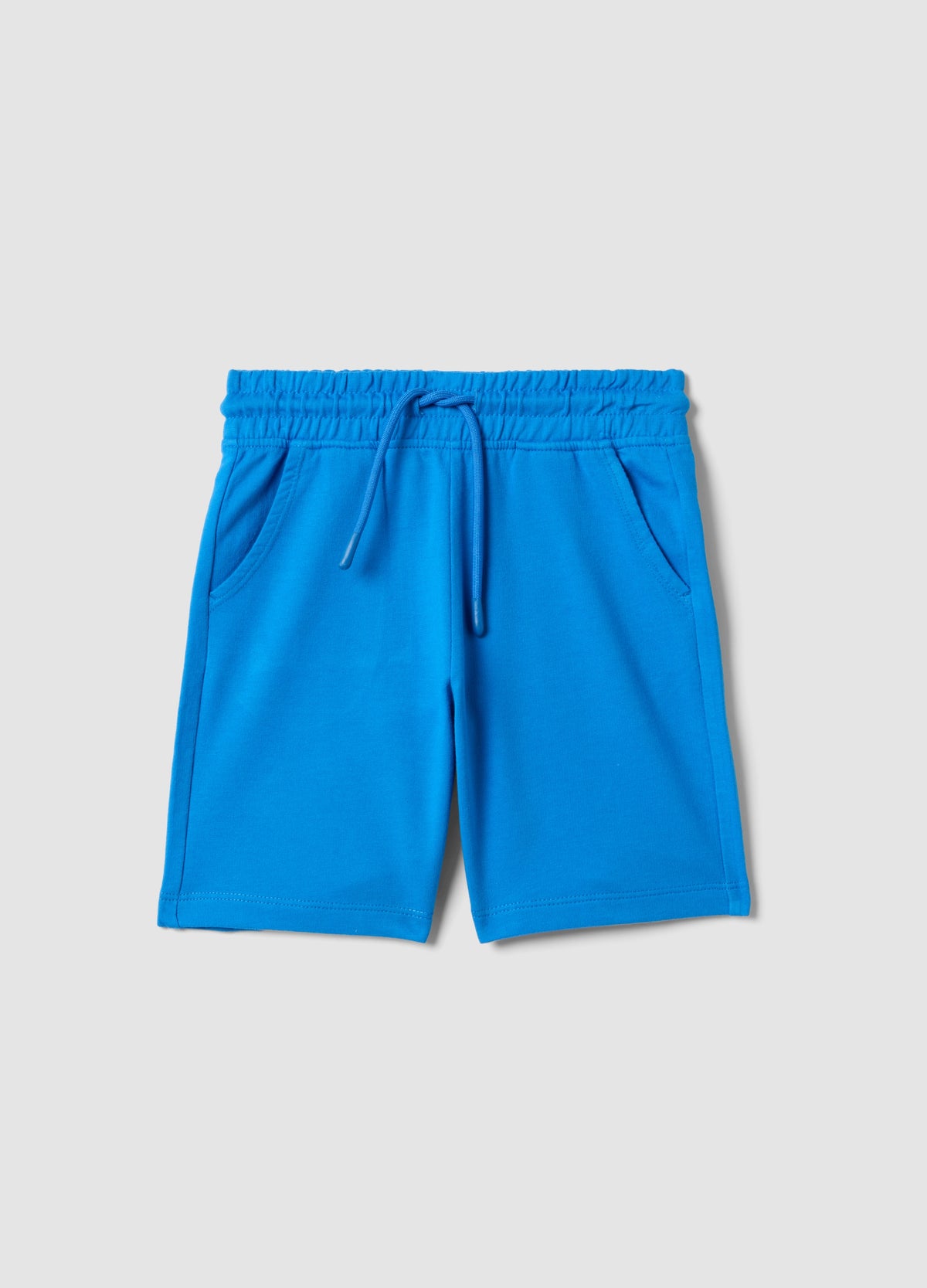 OVS Boys Blue Pure Cotton Shorts, Regular Fit