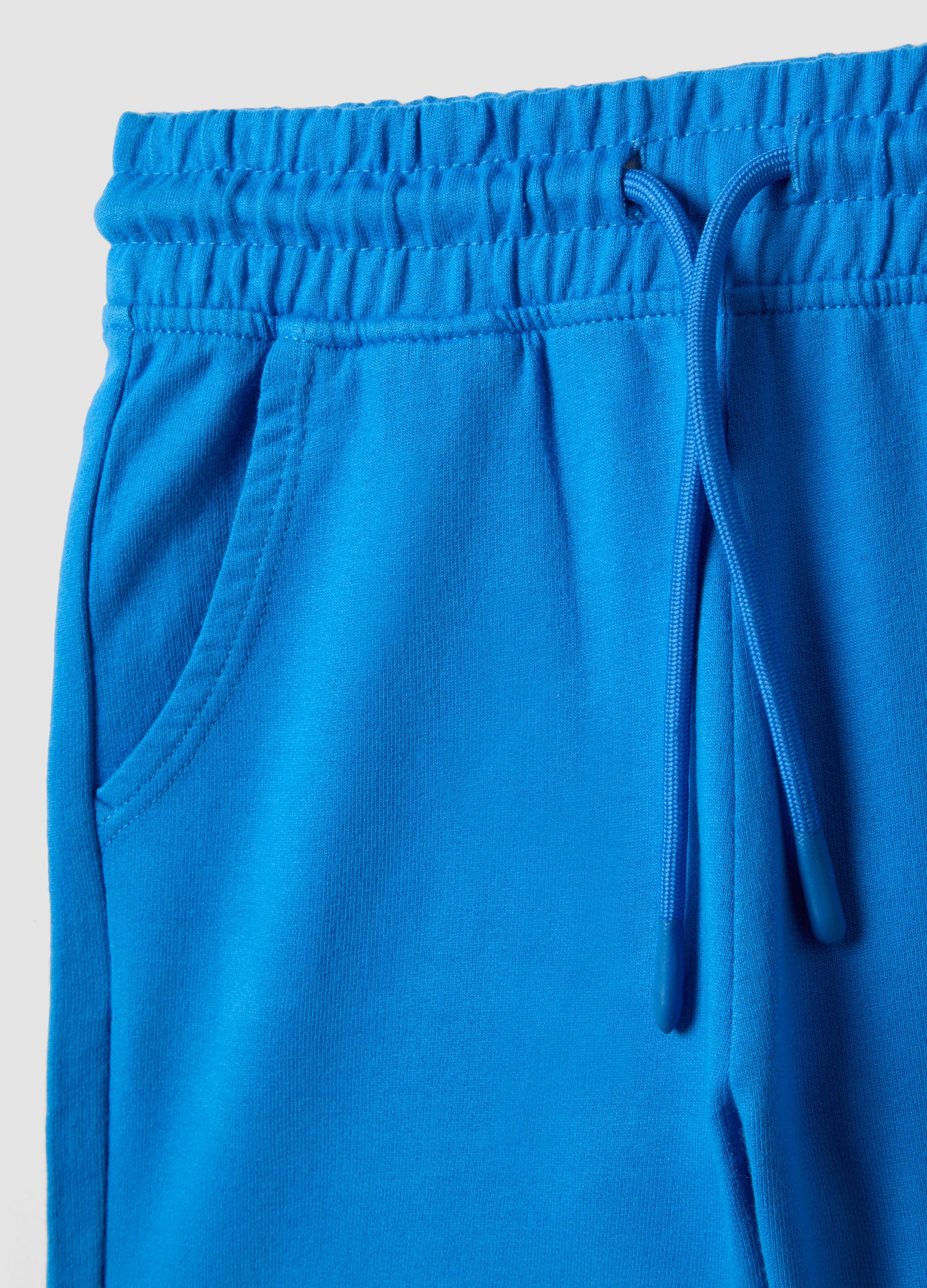 OVS Boys Blue Pure Cotton Shorts, Regular Fit