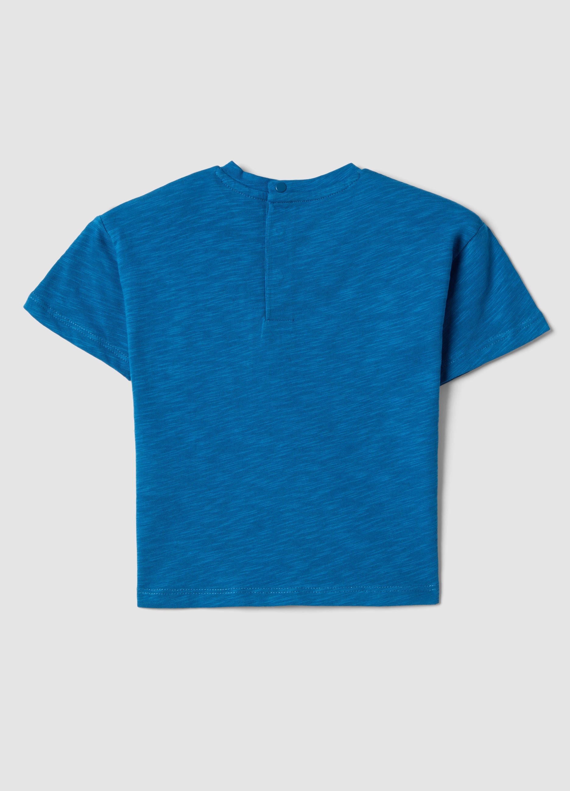 OVS Children'S Regular Fit Pure Cotton Blue T-Shirt With Pocket