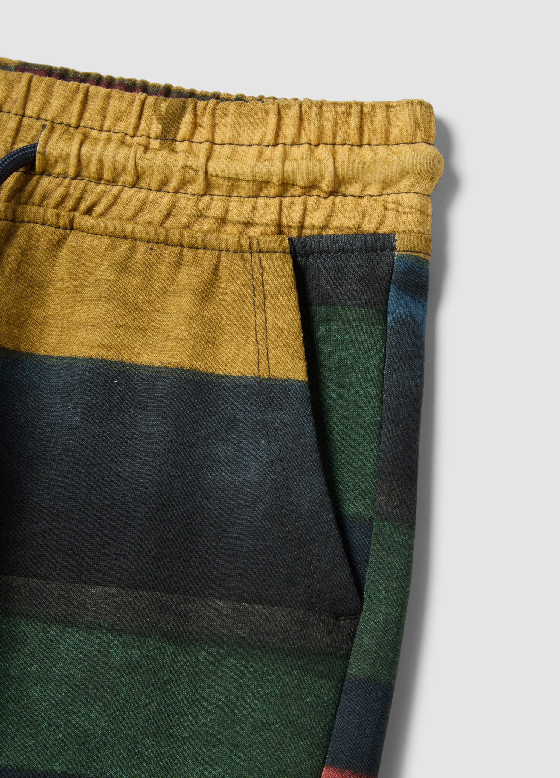 OVS Multicolour Striped Pure Cotton Shorts For Boys