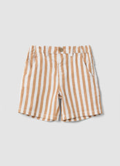 OVS Multicolour Striped Cotton And Linen Blend Shorts For Toddlers With Regular Fit