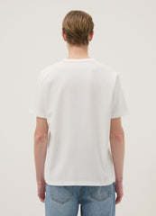 OVS White Short Sleeve T-Shirt Regular Fit With Henley Collar