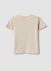OVS Beige Pure Cotton Toddler T-Shirt Regular Fit With Dog Print