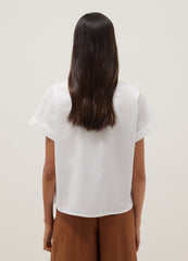 OVS White Pure Cotton Short-Sleeve Regular-Fit Shirt