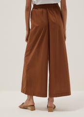 OVS Brown Regular-Fit Pure Cotton Trousers