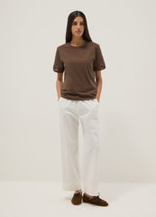 OVS Brown Pure Cotton Short-Sleeve T-Shirt