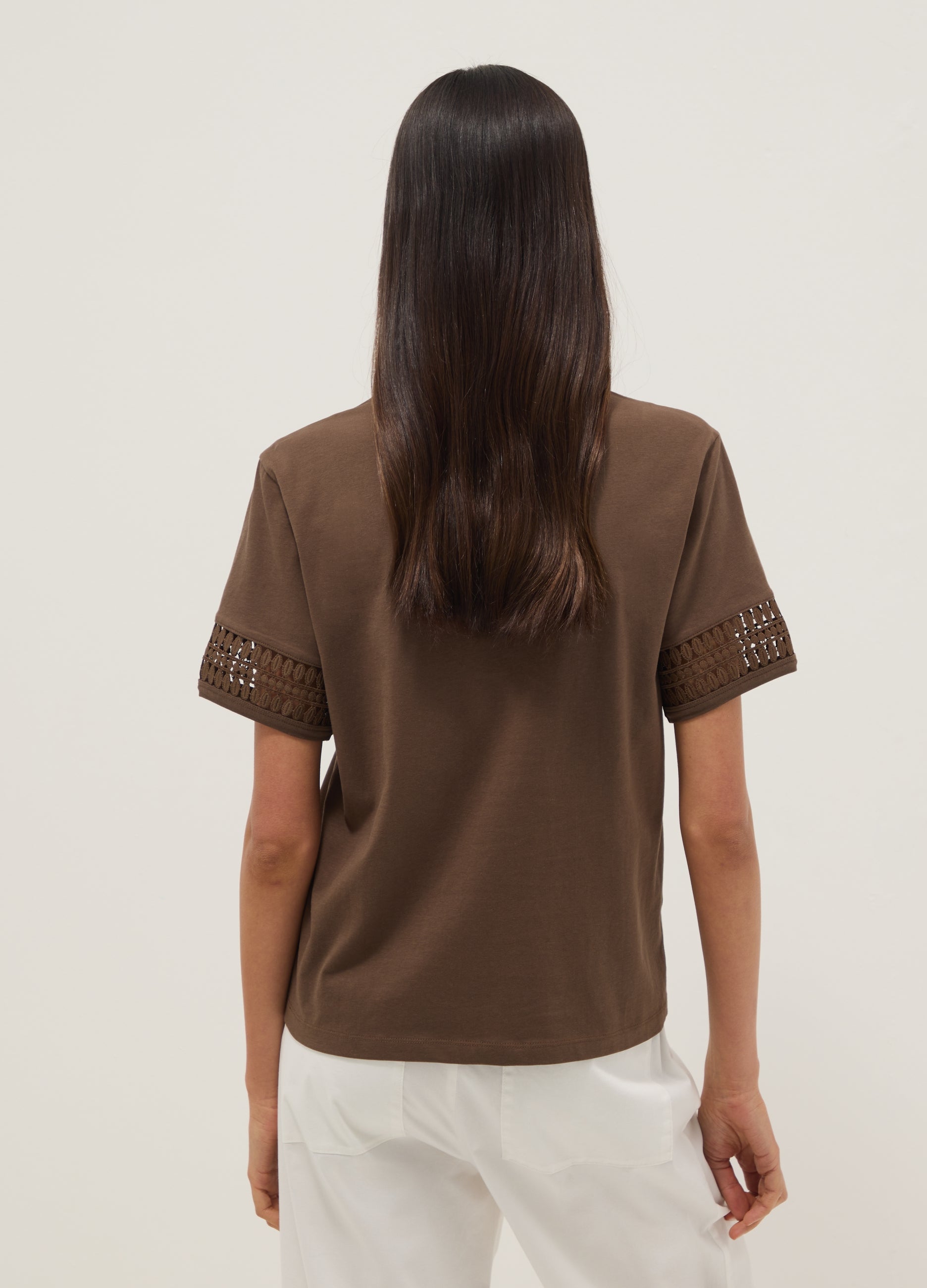 OVS Brown Pure Cotton Short-Sleeve T-Shirt
