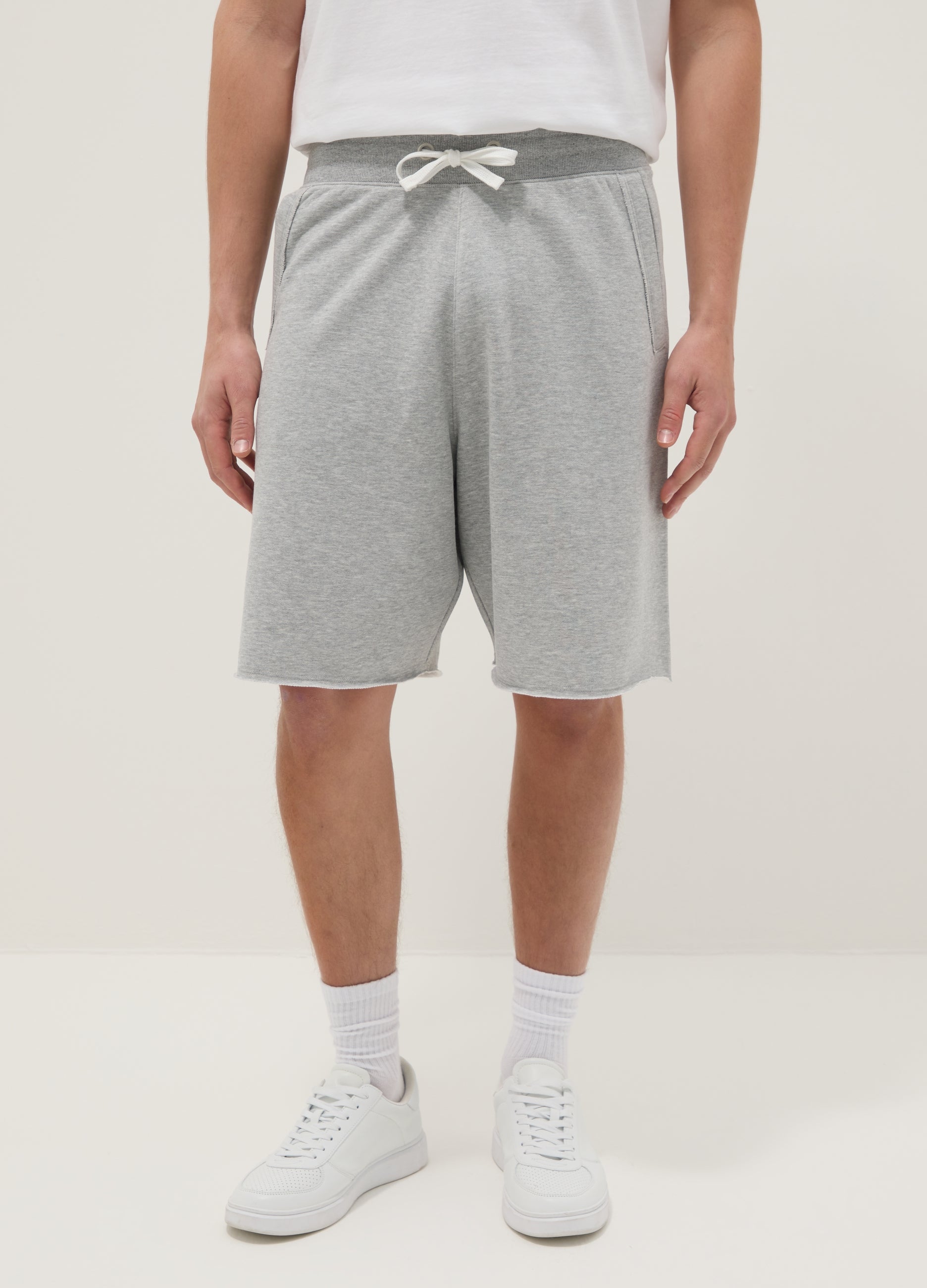 OVS Grey Cotton-Blend Relaxed-Fit Shorts