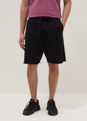 OVS Black Relaxed-Fit Cotton-Blend Shorts