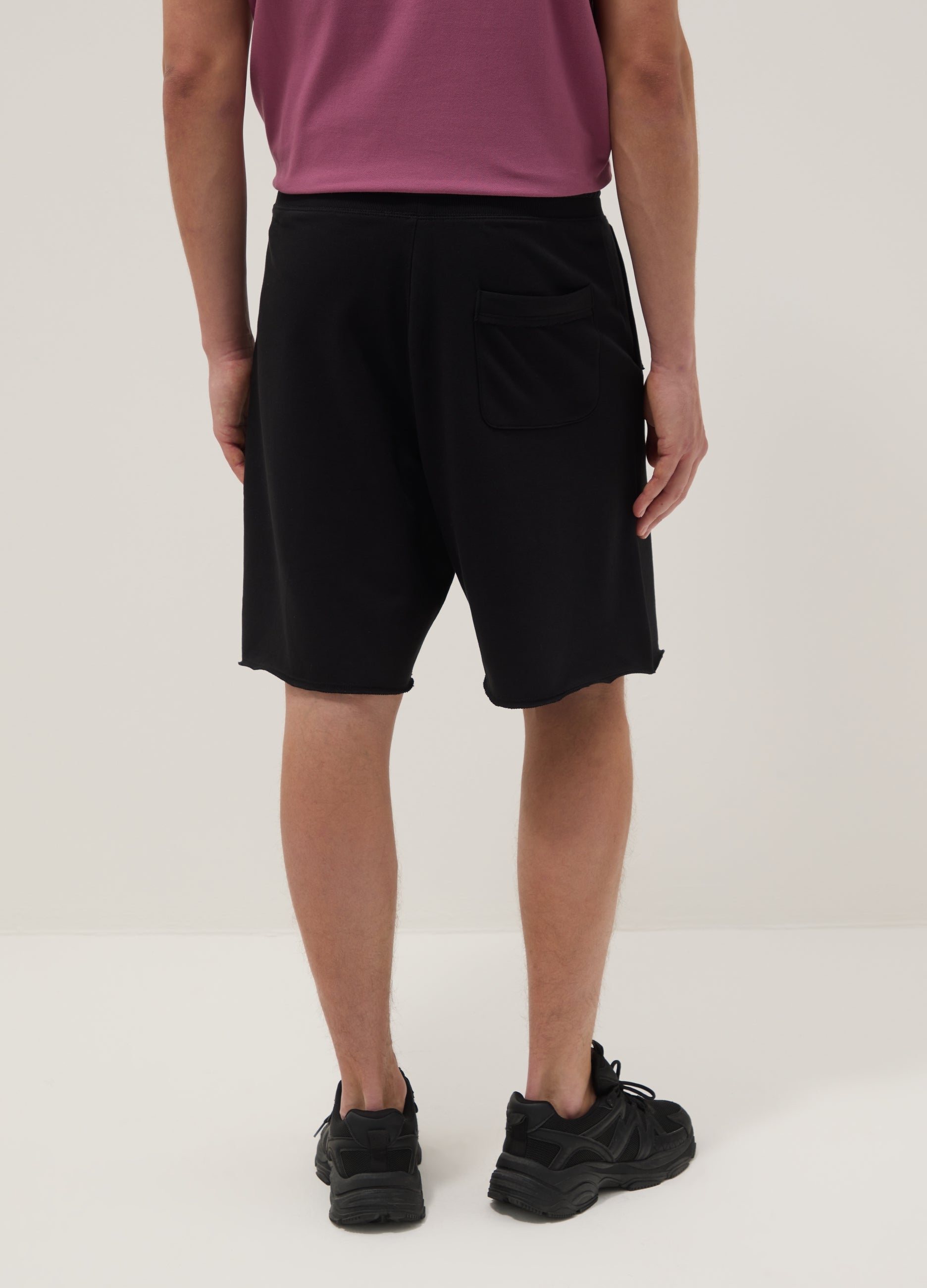 OVS Black Relaxed-Fit Cotton-Blend Shorts