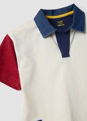 OVS Boys' Multicolour Pure Cotton Polo Shirt “ Oversized Fit