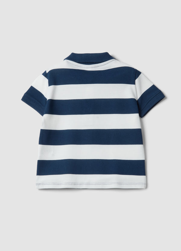 OVS قميص بولو قطن مخطط متعدد الألوان للأولاد، قصة عادية