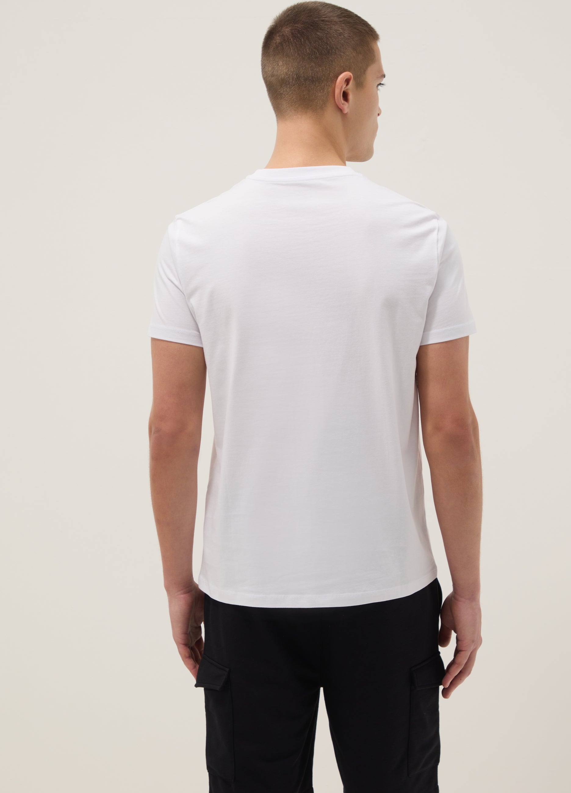 OVS White Pure Cotton Short-Sleeve T-Shirt