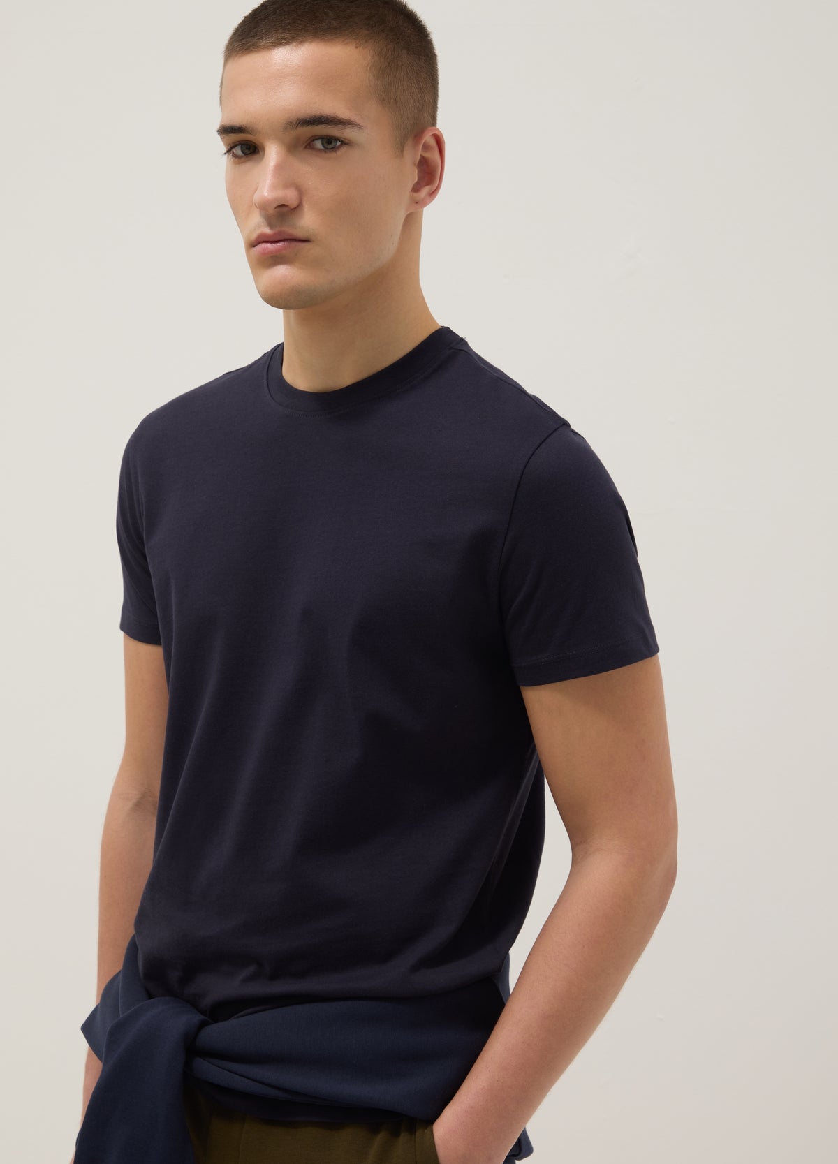OVS Blue Pure Cotton Short-Sleeve T-Shirt