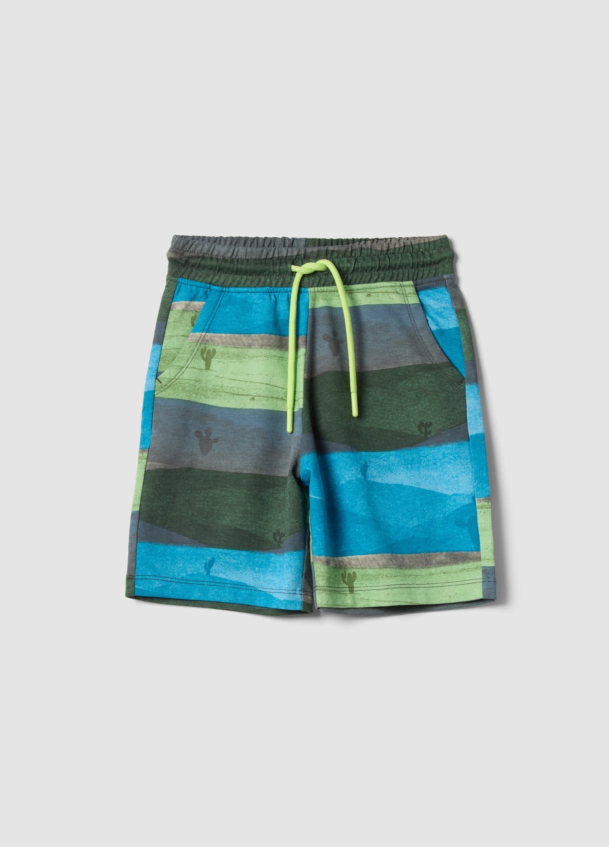 OVS Multicoloured Striped Pure Cotton Shorts For Boys