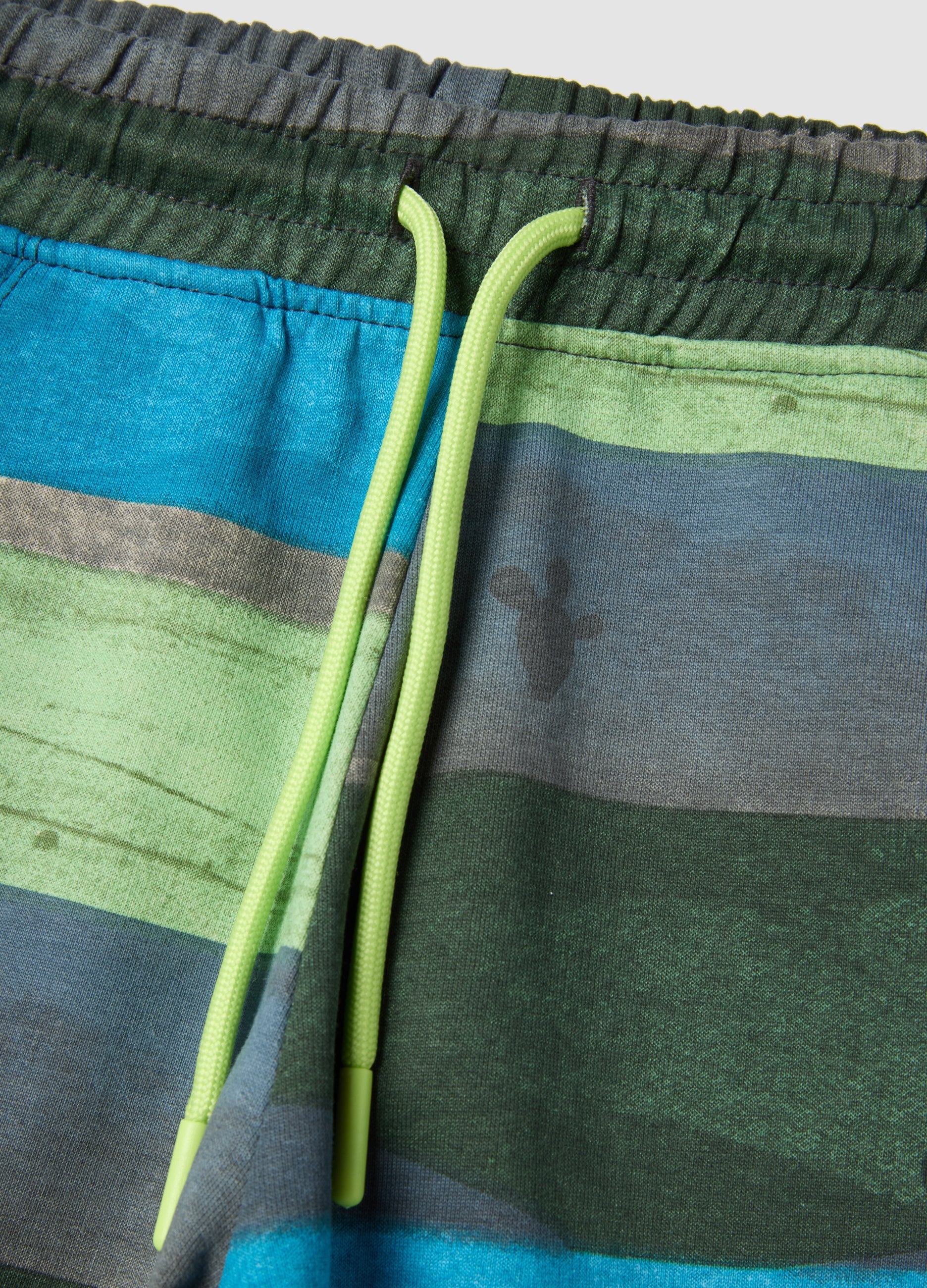 OVS Multicoloured Striped Pure Cotton Shorts For Boys