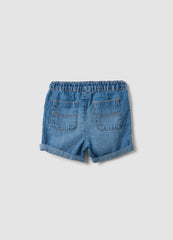 OVS Children'S Regular Fit Blue Denim Cotton Blend Shorts