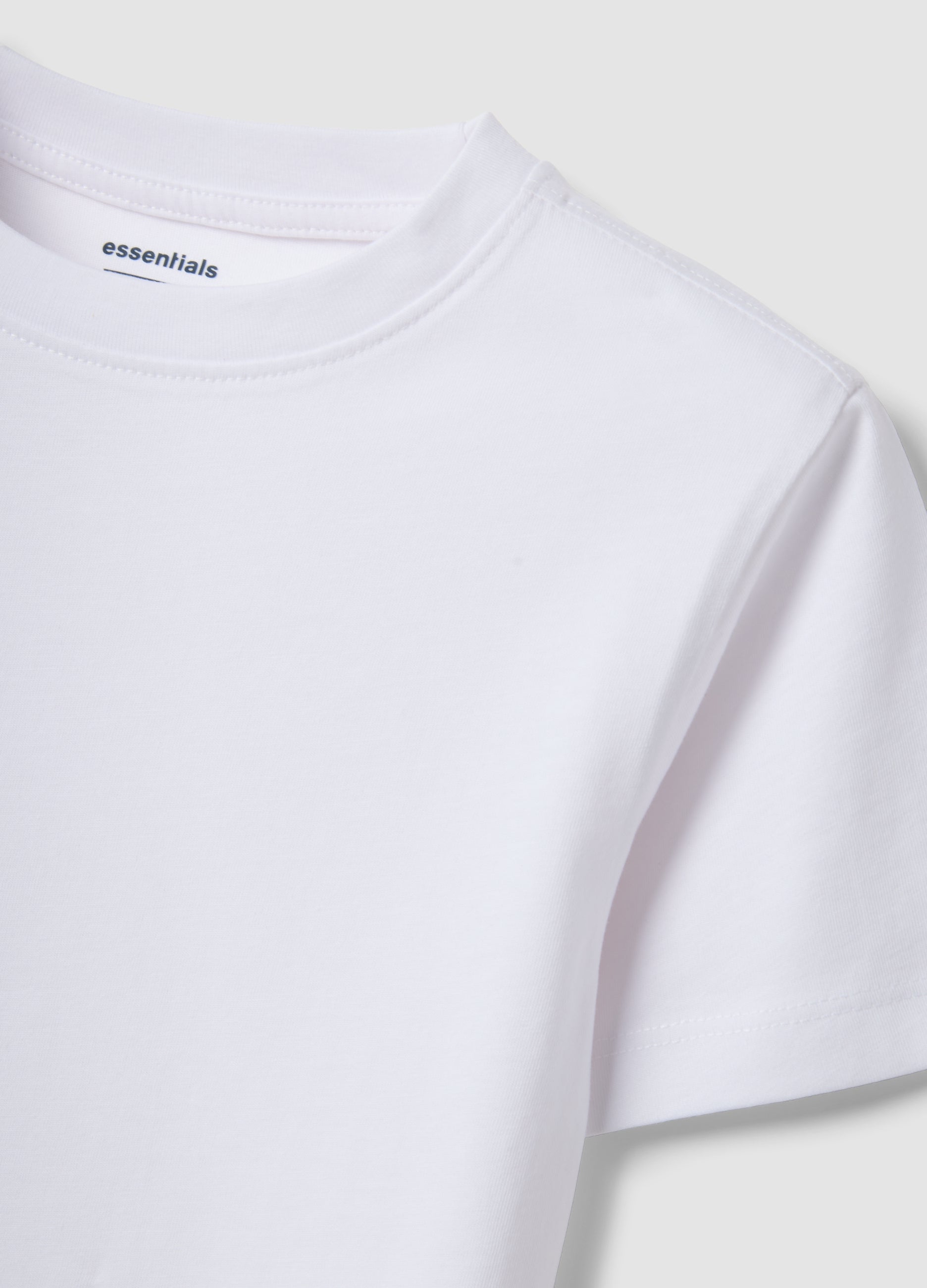 OVS Boys’ White Pure Cotton T-Shirt, Regular Fit