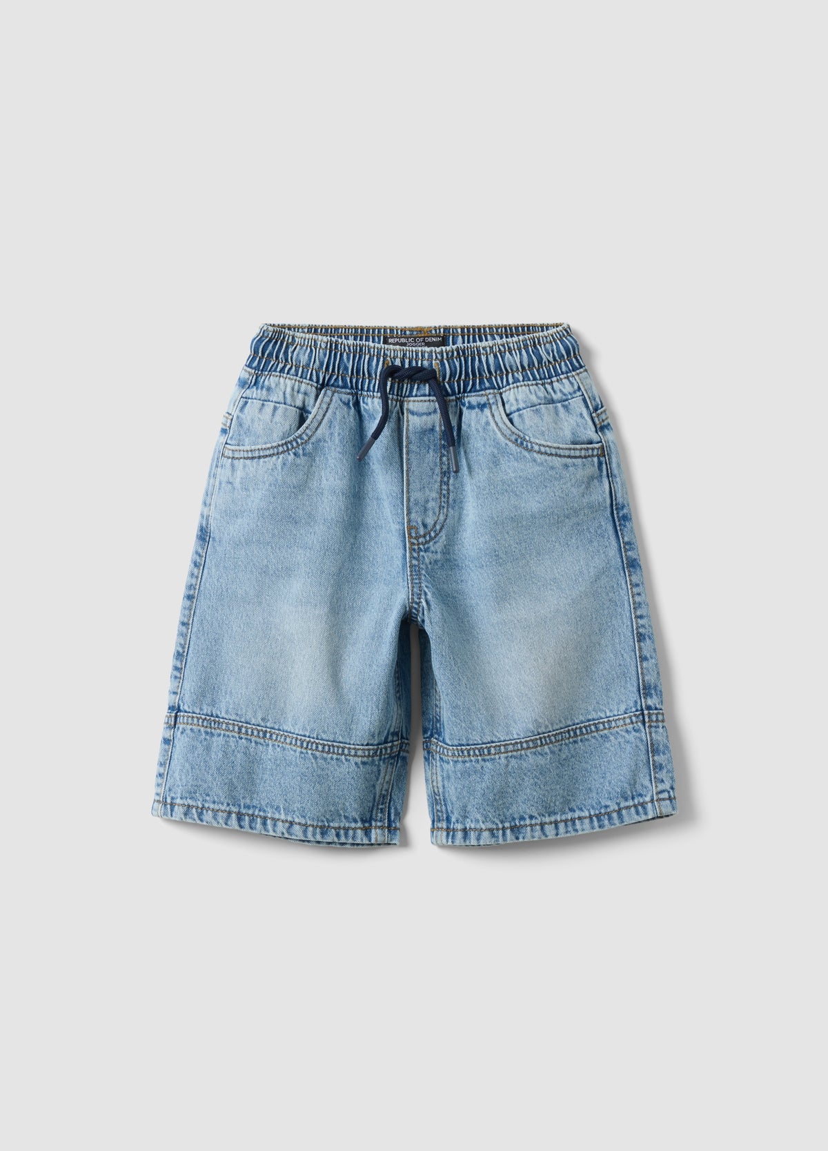 OVS Boys’ Blue Denim Shorts In Pure Cotton, Regular Fit
