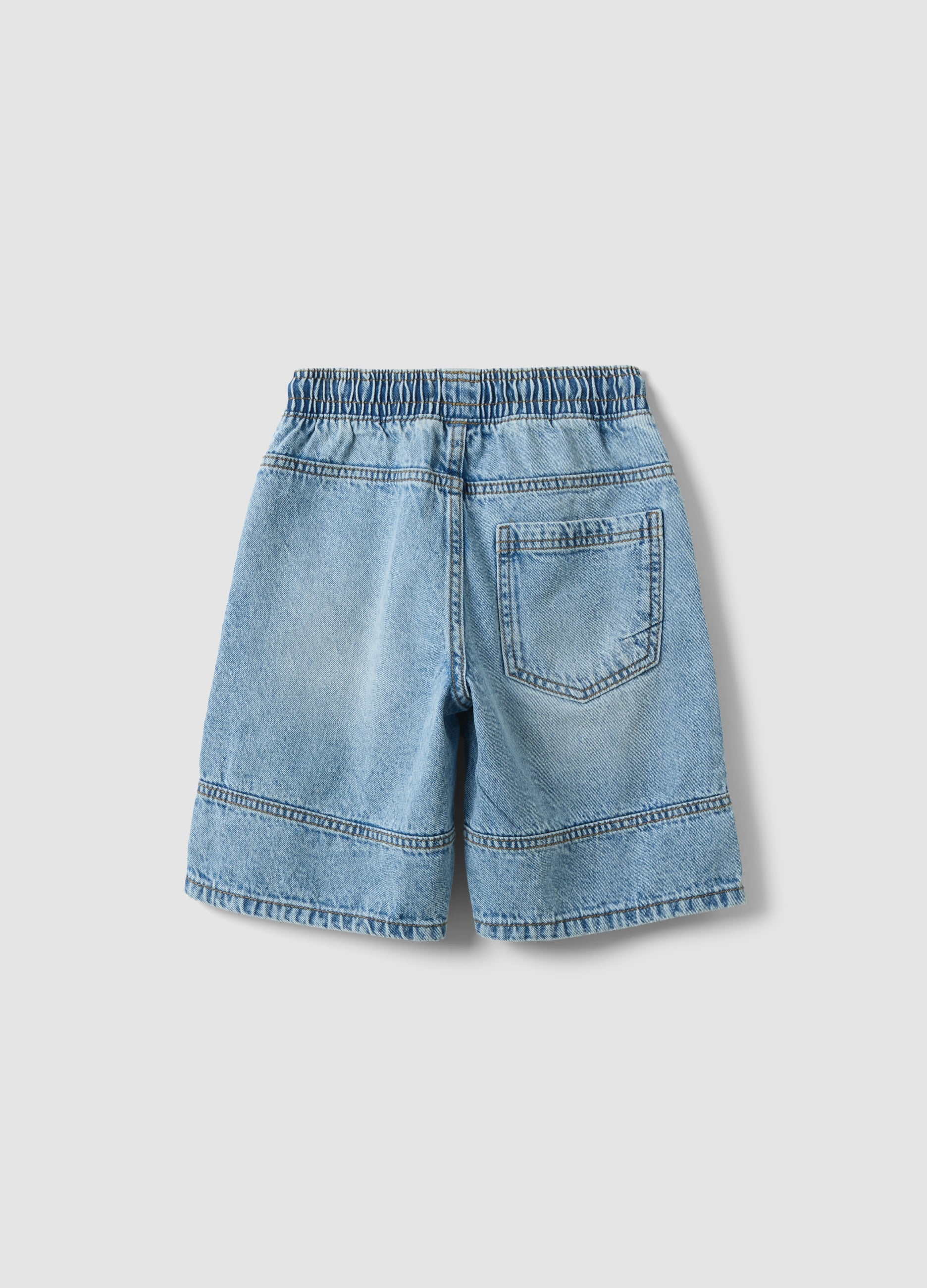 OVS Boys’ Blue Denim Shorts In Pure Cotton, Regular Fit