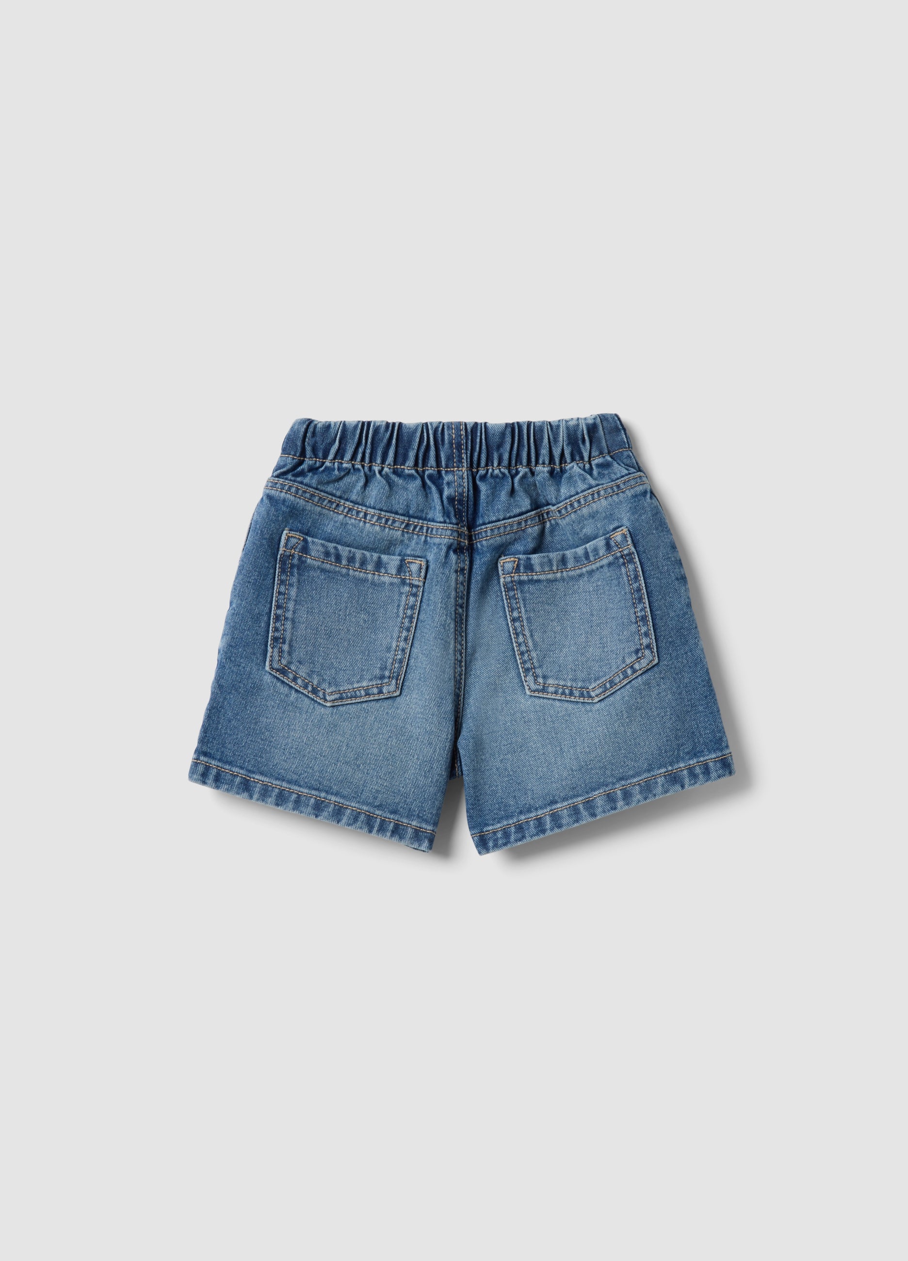 OVS Girls’ Blue Denim Shorts In Pure Cotton, Regular Fit