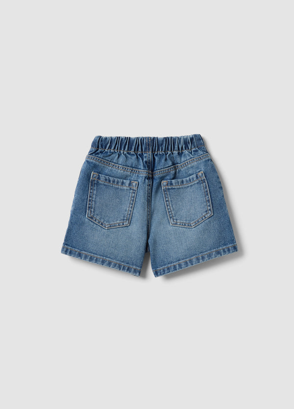 OVS Girls’ Blue Denim Shorts In Pure Cotton, Regular Fit