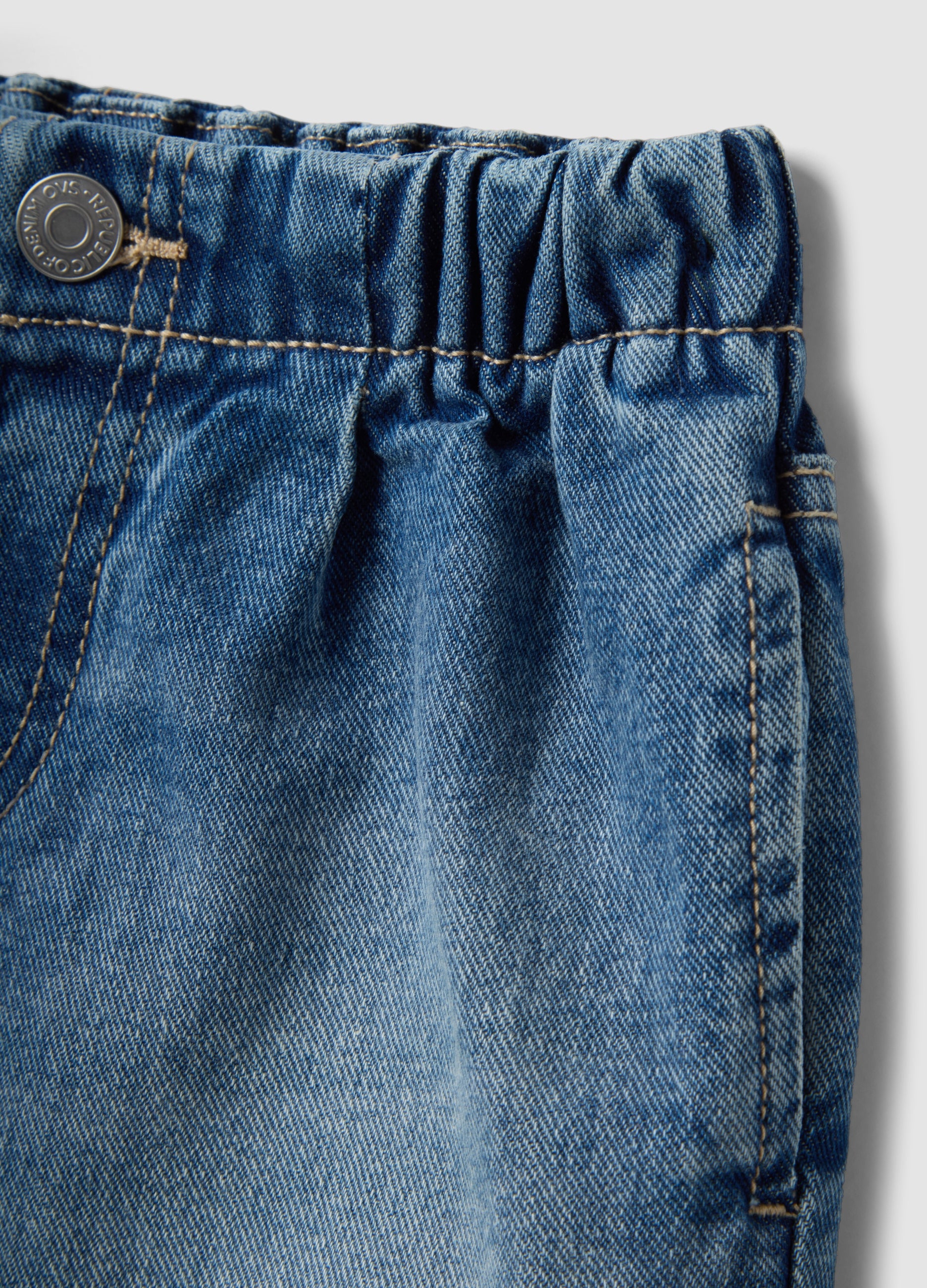 OVS Girls’ Blue Denim Shorts In Pure Cotton, Regular Fit