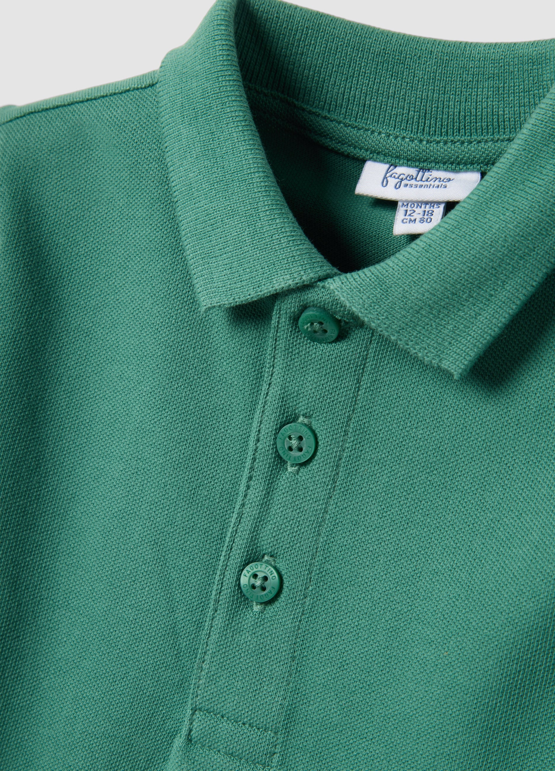 OVS Boys’ Green Organic Cotton Polo Shirt, Regular Fit