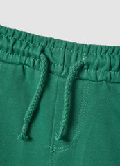 OVS Green Pure Cotton Shorts With Elasticated Waist